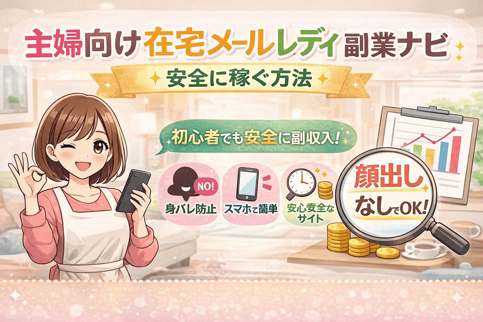 主婦向け在宅メールレディ顔出しなし副業ナビ｜安全に稼ぐ方法